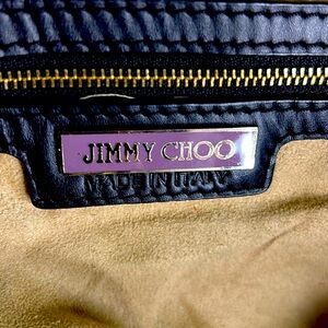 JIMMY CHOO briefcase bag, fits apple laptop. Black leather and suede panels.